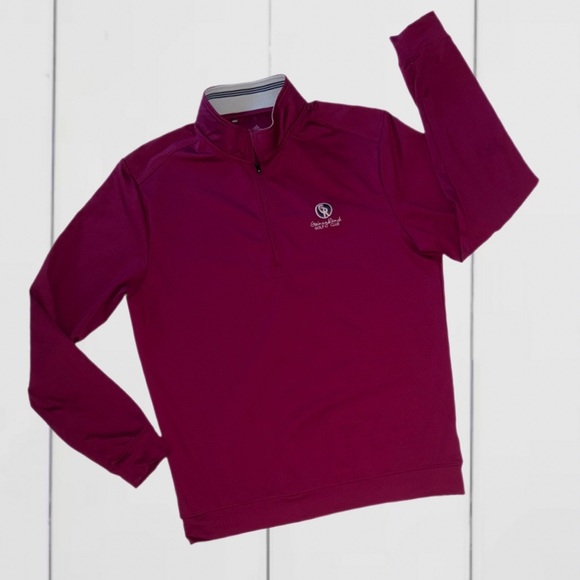 Adidas Golf Quarter Zip Pullover - Gainey Ranch Golf Club | Men’s Medium Maroon - Picture 2 of 9